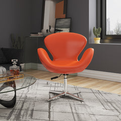 Swivel Lounge Chair in Orange