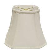 Slant Cut Corner Square Bell Softback Lampshade with Washer Fitter, White