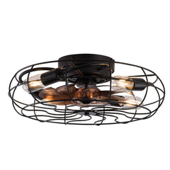 New Model 19 Inch Ceiling Fan Light With 6 Speed Remote 8 Blade Reversible DC Motor For Bedroom
