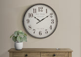 Clocks, 30" Round, Large Oversized, Wall Clock, Brown, Transitional