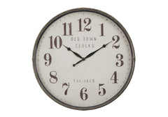 Clocks, 30" Round, Large Oversized, Wall Clock, Brown, Transitional