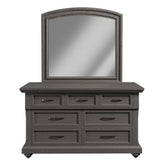 Modern Transitional Style 1pc Dresser Metal Handles Unique Legs Antique Gray Finish Bedroom Furniture