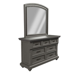 Modern Transitional Style 1pc Dresser Metal Handles Unique Legs Antique Gray Finish Bedroom Furniture