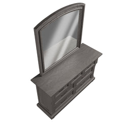 Modern Transitional Style 1pc Dresser Metal Handles Unique Legs Antique Gray Finish Bedroom Furniture