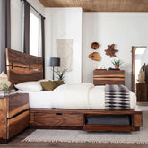 Mallory Smokey Walnut Eastern King Storage Platform Bed