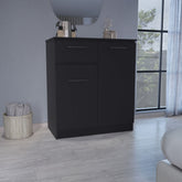 Idaho Dresser with 2-Door Cabinets and Drawer -Black