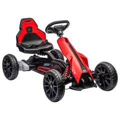 Aosom 12V Electric Go Kart for Kids, Outdoor Ride-On Toy with Forward Backward Drive & Adjustable Speed, Gift for Child 3-8 Years Old, Red