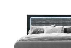 CARLOS BLACK QUEEN BED WITH LED