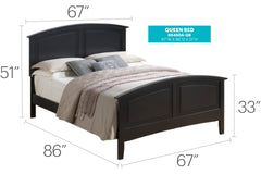 Cozy Black Queen Bed For Relaxed Living