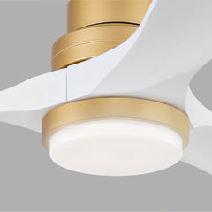 Hot sales 52 Inch Indoor Ceiling Fan With Dimmable LED Light 3 Solid Wood Blades Remote Control Reversible DC Motor