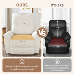 270° Power Swivel Rocker Recliner Chair w/ Phone Holder, Electric Glider Reclining Sofa with USB Ports, Power Swivel Glider, Rocking Chair Nursery Recliners for Living Room Bedroom(Beige-gray)