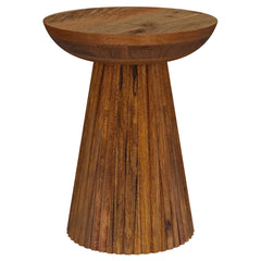 Waters Wild Honey Round Solid Wood Accent Side Table