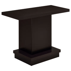 Fiona Cappuccino Engineered Wood Pedestal Console Table
