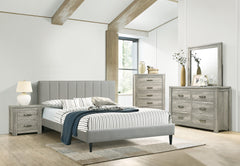 Rustic Style 1pc Dresser Metal Handles Six Drawers Light Gray Finish Bedroom Furniture