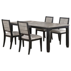 Centera Grey and Black 5-piece Dining Table Set