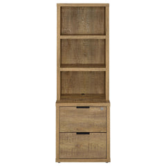 Geary Mango 3-shelf Bookcase USB and Lockable Drawer