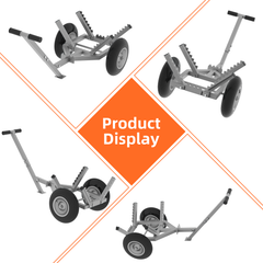 Heavy Duty Log Dolly with 16" Pneumatic Tires, 460 lbs Capacity, Fits Logs up to 20" Diameter, Steel Frame Log Hauler with 7 ft Chain & Strap for Firewood & Forestry Transport