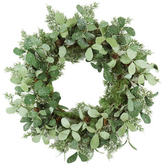 D24" Foliage/Cedar Wreath, Green