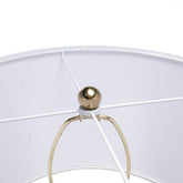 D15x29.5" Gold and White Table Lamp with Round Four Tiered Body(Lamp Shade Assembly Required)