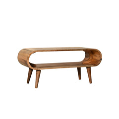 Amaya Nordic Style Oak-ish Coffee Table, Nordic Lega, Open storage