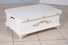 Rio Smart Coffee Table For Living Room, Adjustable Height Coffee Table, 1001 White