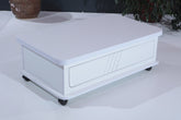 Rio Smart Coffee Table For Living Room, Adjustable Height Coffee Table, 1003 White