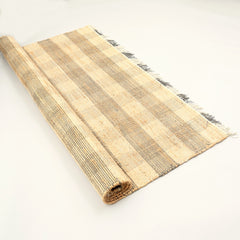 Area Rug, Jute Rug, Durable Gray Plaid Rug, 6X9 ft