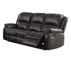 Zuriel Black Synthetic Leather 3PCS Living Room Recliner Set