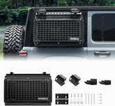 Tacmolle Rear Side Window Storage Box, Modular Storage MOLLE Panel for Tools MOLLE Accessories, Rear Window Storage Panel Kit Storage Box with Lock Fits for Jeep Wrangler JL 2018-2024