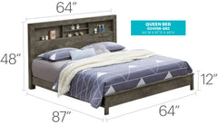 Elegant Transitional Gray Frame Bed
