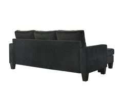 Jessica G0512-SCH Sofa Chaise , BLACK