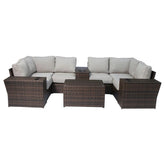Pre-Assembled Patio Sofa Seating Group for 4 with Cushions