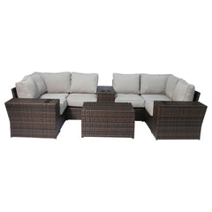 Pre-Assembled Patio Sofa Seating Group for 4 with Cushions