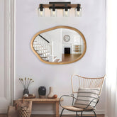 Irregular Wall Mirror Decorative, Asymmetrical Mirror for Wall Decor, Wavy Accent Mirrors for Living Room Bathroom Bedroom Entryway, Abstract Irregular Shape Curvy Mirror, 32"x22"