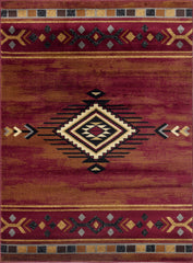 Tribes GC_YLS4002 Red 2 ft. 7 in. x 7 ft. 3 in. Southwest Area Rug