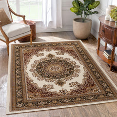 Manchester GC_HER5006 Ivory 5 ft. 3 in. x 7 ft. 3 in. Area Rug