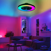 23" Bedroom Fan Light with Remote Control, Dimmable, 8 Blades, Reversible DC Motor, with LED Light
