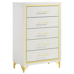 Chesney White 5-drawer Chest