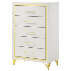 Chesney White 5-drawer Chest
