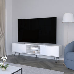 Selby TV Rack, Hairpin Leg Design with Spacious Storage