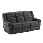 Gray Reclining Sofa