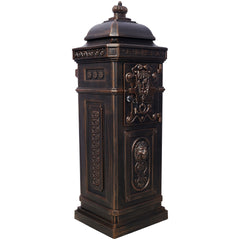 Mailboxs Mailboxes Residential The Court Large-Capacity Letter Box, Garden Floor Safety Mailbox, Outdoor Rainproof Postbox Statue ,bronze