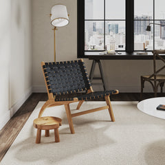 Accent Chair in Black and Natural