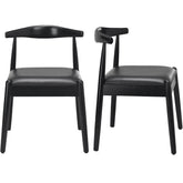 Weave Dining Chairs Set of 2, Mid-Century Modern Kitchen Chair with Solid Oak Frame & Handwoven Seat for Living Dining Room
