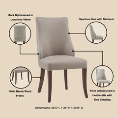 Dining Chair - Set of 2 in Taupe