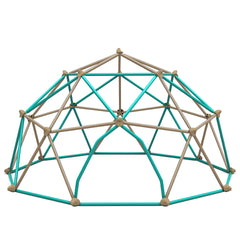 13ft Geometric Dome Climber Play Center, Kids Climbing Dome Tower with Hammock, Rust & UV Resistant Steel Supporting 1000 LBS