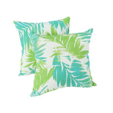 2 Pack Outdoor Throw Pillows, Waterproof & Fade-Resistant Patio Cushions for Garden, Porch, Poolside Furniture - Soft & Comfortable Decorative Pillow Covers (18x18 Inch, green )