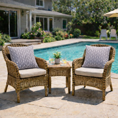 2 Pack Outdoor Throw Pillows, Waterproof & Fade-Resistant Patio Cushions for Garden, Porch, Poolside Furniture - Soft & Comfortable Decorative Pillow Covers (18x18 Inch, Dusty Gray)