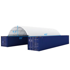 Shipping Container Canopy Shelter 20'x40',15 OZ PVC