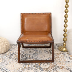 Everett Tan Leather Lounge Chair